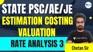 Rate Analysis 3  L7  Estimation Costing amp Valuation  Chetan Sir [upl. by Yorgen550]