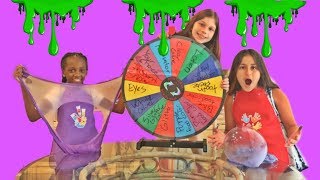 MYSTERY WHEEL OF SLIME CHALLENGE [upl. by Tyrus]