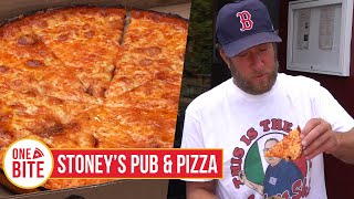 Barstool Pizza Review  Stoneys Pub amp Pizza Middleborough MA [upl. by Shwalb]