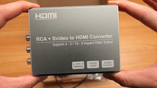 RCA Svideo to HDMI Converter with  Hi8mm Camcorder Digitizing Workflow [upl. by Bardo44]