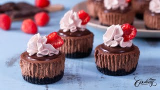 Mini Chocolate Cheesecakes  Easy and Quick Recipe [upl. by Abey840]