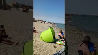 plage a Canet en Roussillon en France [upl. by Erdnaed]