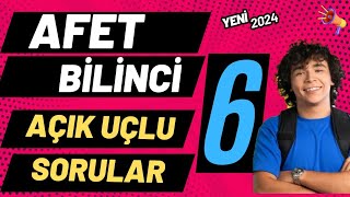 6 Sınıf Afet Bilinci Dersi 2 Dönem 1 Yazılı Açık Uçlu Soruları ve Cevapları 2024 YENİ GÜNCEL [upl. by Yrrehc730]