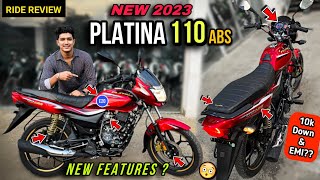 Finally 😱 Bajaj Platina 110 ABS E20 New Model 2023 RIDE REVIEW  New Features amp price  Platina110 [upl. by Annaert]