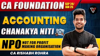 CA Foundation NPO One Shot  NPO in One Shot CA Foundation Accounts  CA Rishabh Rohra [upl. by Shabbir]