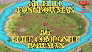 30 ELITE LONGBOWMAN VS 30 ELITE COMPOSITE BOWMAN  Age of Empires 2 Definitive Edition [upl. by Nahtahoj]