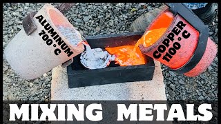 Mixing Molten Metals Together  Cast Iron Casting  Copper  Bronze  ASMR Metal Melting  BigStackD [upl. by Eonak]