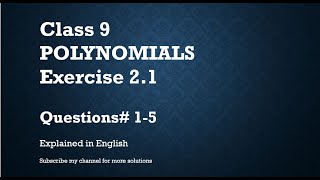 Class 9 Maths  Chapter 2  Exercise 22 Q1  Polynomials  NCERT [upl. by Weinberg963]