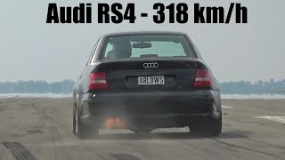 1250HP Audi S4 B5 BiTurbo 0318 KMH LOUD START amp ACCELERATIONS [upl. by Araz472]