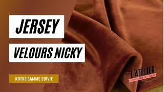 Tissu jersey velours nicky stretch [upl. by Odelle630]