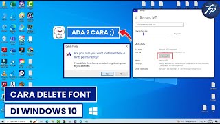 Cara Delete Font Di Laptop Atau PC Windows 10  Menghapus Font Windows 10 [upl. by Adialeda]