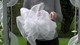 How to make a Deco Mesh Bow Sinamay [upl. by Annuahs]