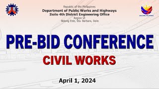 Procurement Livestream for DPWH Iloilo 4th DEO on April 1 2024 [upl. by Yggam4]