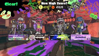 Splatoon 3 Salmon Run Big Run Grand Festival Splatlands Bowl High Score 218 No Commentary [upl. by Pittel711]