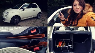 SMALL CAR ORGANISATION  HOW I ORGANISE MY FIAT 500 ♡ [upl. by Efren]