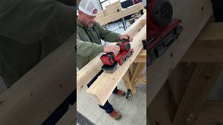 Trying out the ​⁠einhellcanada cordless belt sander on these beams after glue up woodworking [upl. by Nnaarual164]