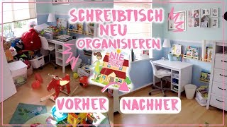 Schreibtisch NEU organisieren📚 • Chaos bewältigen im Kinderzimmer • Folge 4 • Maria Castielle [upl. by Adelina]