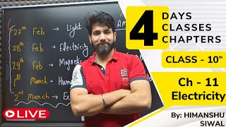 Electricity Complete Chapter Live for CBSE 2024 Science Board Exam [upl. by Joseito]