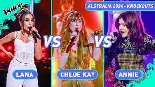 Chloe Kay amp Lana amp Annie Full Knockouts Performances  The Voice Australia 2024 [upl. by Grigson357]