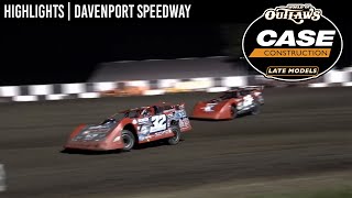 World of Outlaws CASE Late Models  Davenport Speedway  August 24th  HIGHLIGHTS [upl. by Annayar]