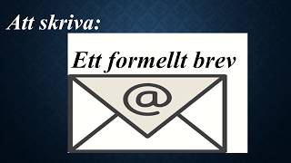 Att skriva ett formellt brev SFI CD [upl. by Adev841]