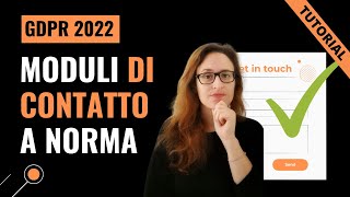 GDPR  Modulo di contatto wordpress a norma con contact form 7 [upl. by Hajile982]