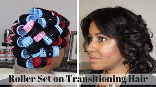 Roller Set 4C Transitioning Hair 52 Weeks Post Relaxer [upl. by Gustave464]