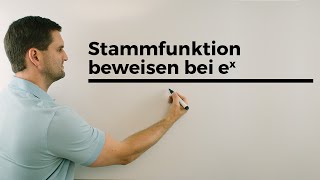 Stammfunktion beweisen bei e hoch x durch Ableiten  Mathe by Daniel Jung [upl. by Blase]