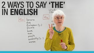 Learn English The 2 ways to pronounce THE [upl. by Rodl]