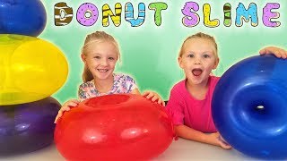 Find Your Slime Ingredients Challenge Crazy Giant Donut Balloons Scavenger Hunt [upl. by Sewell440]