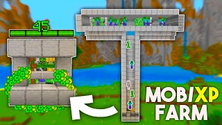 Easiest Mob XP Farm For Minecraft Bedrock 121 No Spawner [upl. by Moorish]