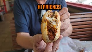 The Ultimate Comfort food Chili Dog at Wienerschnitzel [upl. by Krystalle]