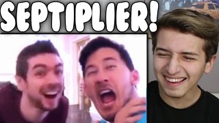 Cute Septiplier Moments Reaction Part 3  jacksepticeye and Markiplier [upl. by Mosa]