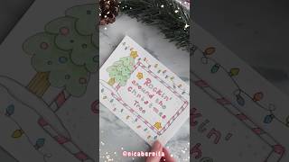 MARGEN BONITO para TARJETA NAVIDEÑA CARTA o PORTADA de CUADERNO en DICIEMBRE🎁🎄dibujofacil [upl. by Catlin]