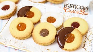 PASTICCINI OCCHI DI BUE FATTI IN CASA Ricetta facile e tanti gusti  Butter biscuits [upl. by Hunt58]