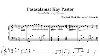 Pasasalamat Kay Pastor  Song Appreciation for Pastors Birthday Official Minus One [upl. by Franzoni]