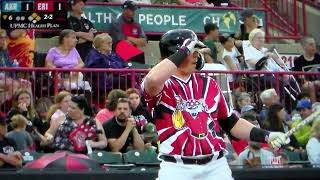 Erie DH Jake Holton hits home run vs Akron 7524 [upl. by Nonnaehr]