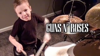 Sweet Child O Mine 6 year old Drummer [upl. by Aranahs]