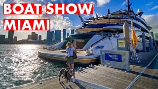 LIVE Miami Boat Show Dock Tour 2024 Preview Day Super Yacht Marina [upl. by Weinman675]