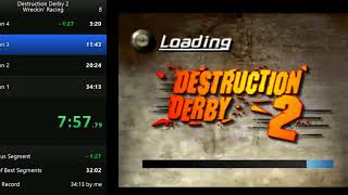 Destruction Derby 2  Wrecking Racing Speedrun in 3059 [upl. by Erline]