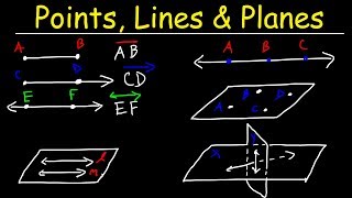 Points Lines Planes Segments amp Rays  Collinear vs Coplanar Points  Geometry [upl. by Alletsyrc609]