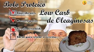 Receita fácil amp fitness Bolo Proteico Low Carb Sem Glúten versão compacta da receita [upl. by Malanie809]