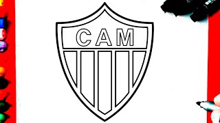 COMO Desenhar O SÍMBOLO DO ATLÉTICO MINEIRO [upl. by Annawt]