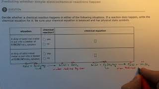 Aleks Predicting whether simple electrochemical reactions happen [upl. by Harolda]