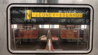 On board a Coney Island bound R46 N train from Queensboro Plaza to Coney Island [upl. by Naneik4]