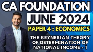 The Keynesian theory of determination of national income  1  CA Foundation Economics  June 2024 [upl. by Airec]