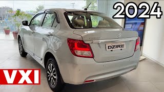 NEW DZIRE VXI 2024 Value For Money Variant ❤️ MARUTI SUZUKI DZIRE SILVER VXI UPDATED 2024 MODEL [upl. by Trenna703]