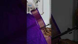 border sari blouse  pipingneck cross pice cutting and stitching tips  dharmapurifashiontailors [upl. by Ahseeyt]