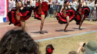 BASTILLE DAY LONDON GARDEN PARTY 2010  Can Can Dancers by chito salarzagrant [upl. by Seymour]