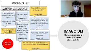 SANCTITY OF LIFE GCSE  A LEVEL RE [upl. by Mackenie]